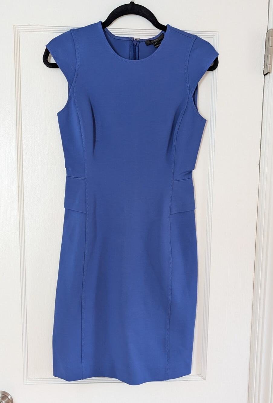 J. Crew Sz 00 Royal Blue Sheath / Shift Dress EUC Viscose Blend